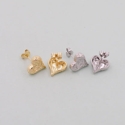 1pair 18K Gold Filled Heart Earrings,Gold Earrings,Dainty Earrings