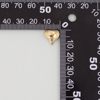 1pair 18K Gold Filled Heart Earrings,Gold Earrings,Dainty Earrings