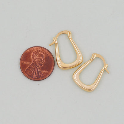 1pair 14K Gold Filled Thick Hoops Earrings,Gold Earrings,Dainty Hoops Huggie,Gold Huggies Hoop Earrings