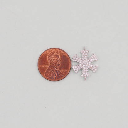 Gold snowflake Charms,18K Gold Filled snowflake Pendant Charm Bracelet Necklace for DIY Jewelry Making Supply