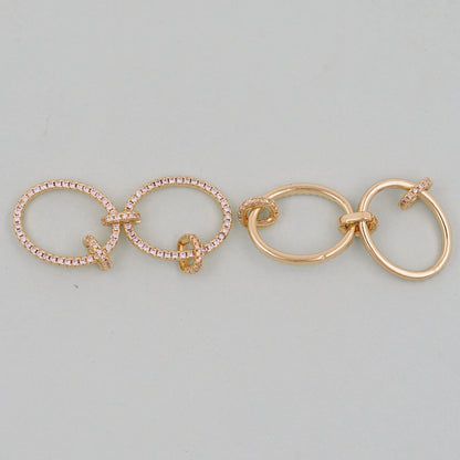 Gold double circle Charms,18K Gold Filled double circle Pendant Charm Bracelet Necklace for DIY Jewelry Making Supply