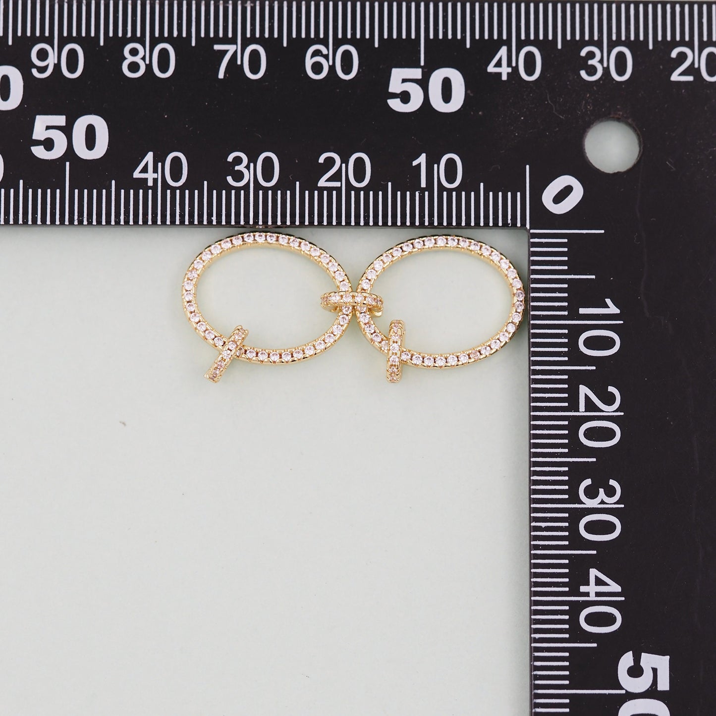 Gold double circle Charms,18K Gold Filled double circle Pendant Charm Bracelet Necklace for DIY Jewelry Making Supply