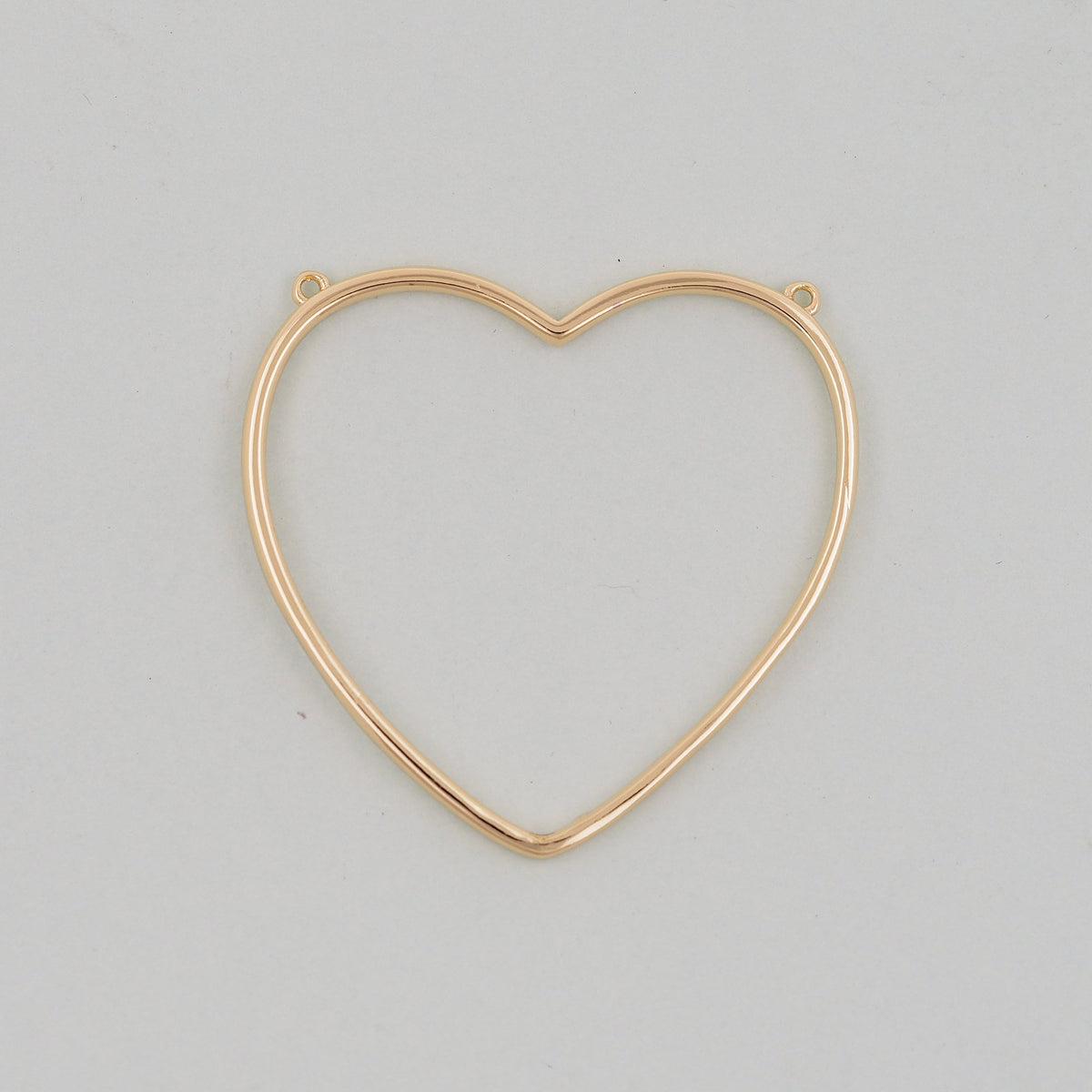 Gold Heart Charms,18K Gold Filled Heart Pendant,Heart Charm Bracelet Necklace for DIY Jewelry Making Supply