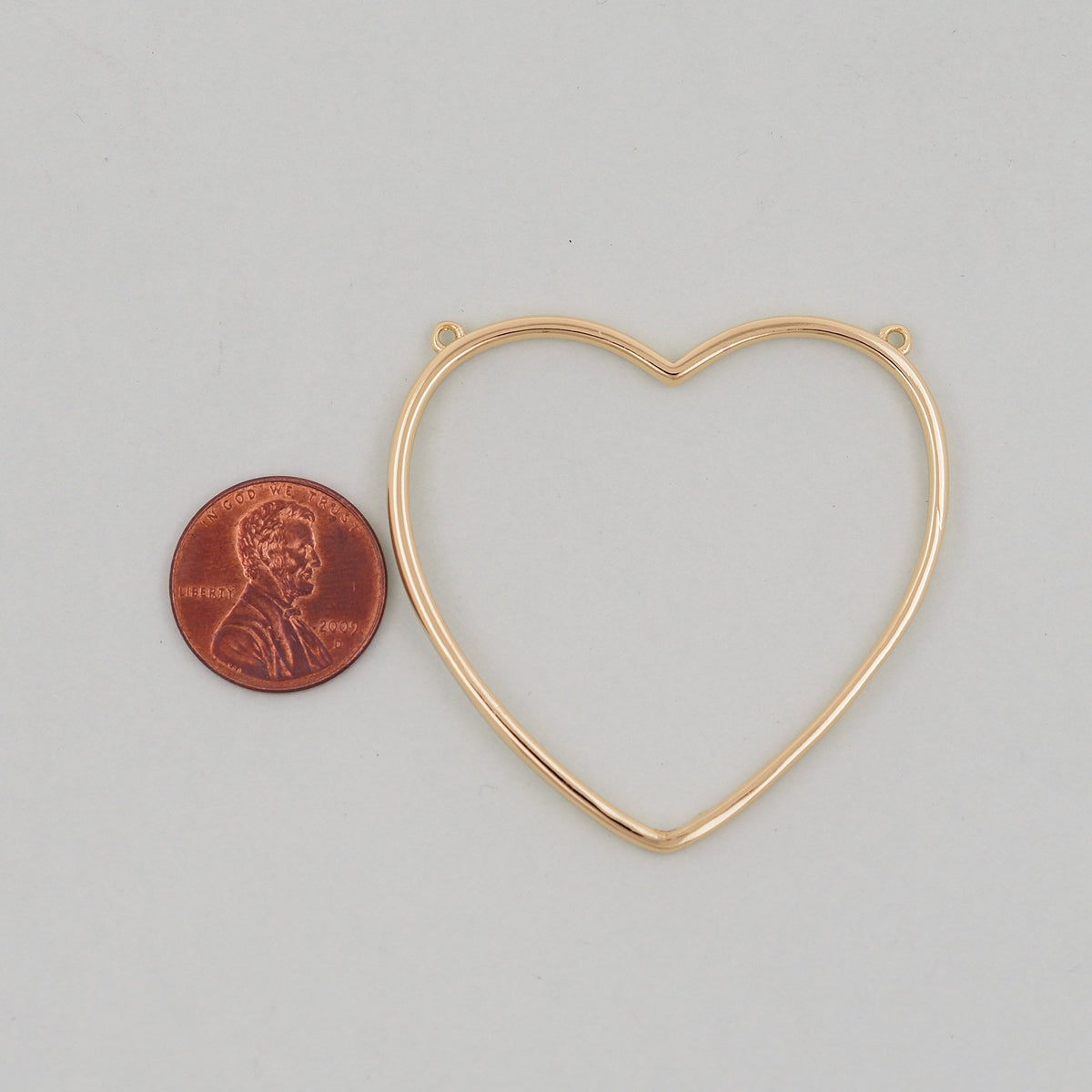 Gold Heart Charms,18K Gold Filled Heart Pendant,Heart Charm Bracelet Necklace for DIY Jewelry Making Supply