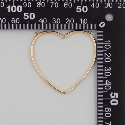 Gold Heart Charms,18K Gold Filled Heart Pendant,Heart Charm Bracelet Necklace for DIY Jewelry Making Supply