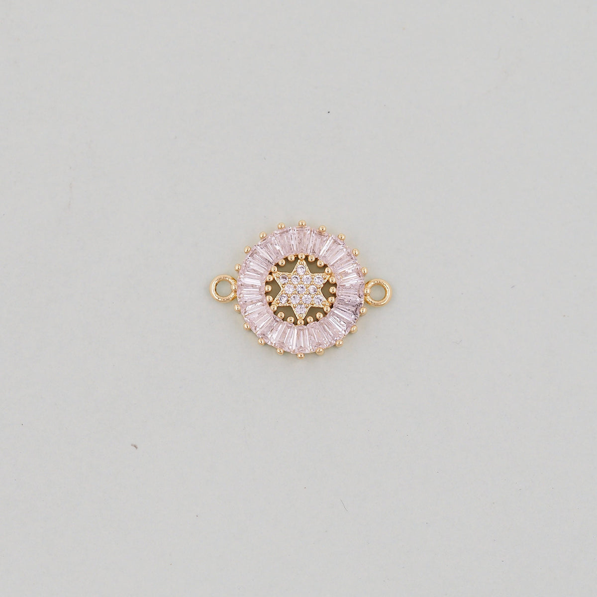 Gold David Star Charms,18K Gold Filled CZ Micro Pave Star Pendant,Silver Star Charm Bracelet Necklace for DIY Jewelry Making 