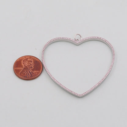 18K Gold Filled Heart Charm Pendant for Jewelry Making