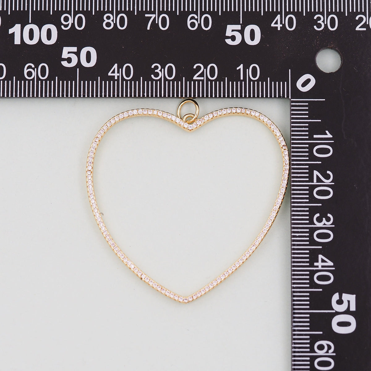 18K Gold Filled Heart Charm Pendant for Jewelry Making