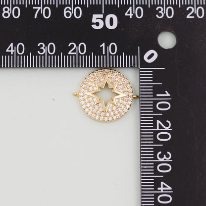 18K Gold Filled North Star Connector for Jewelry Making