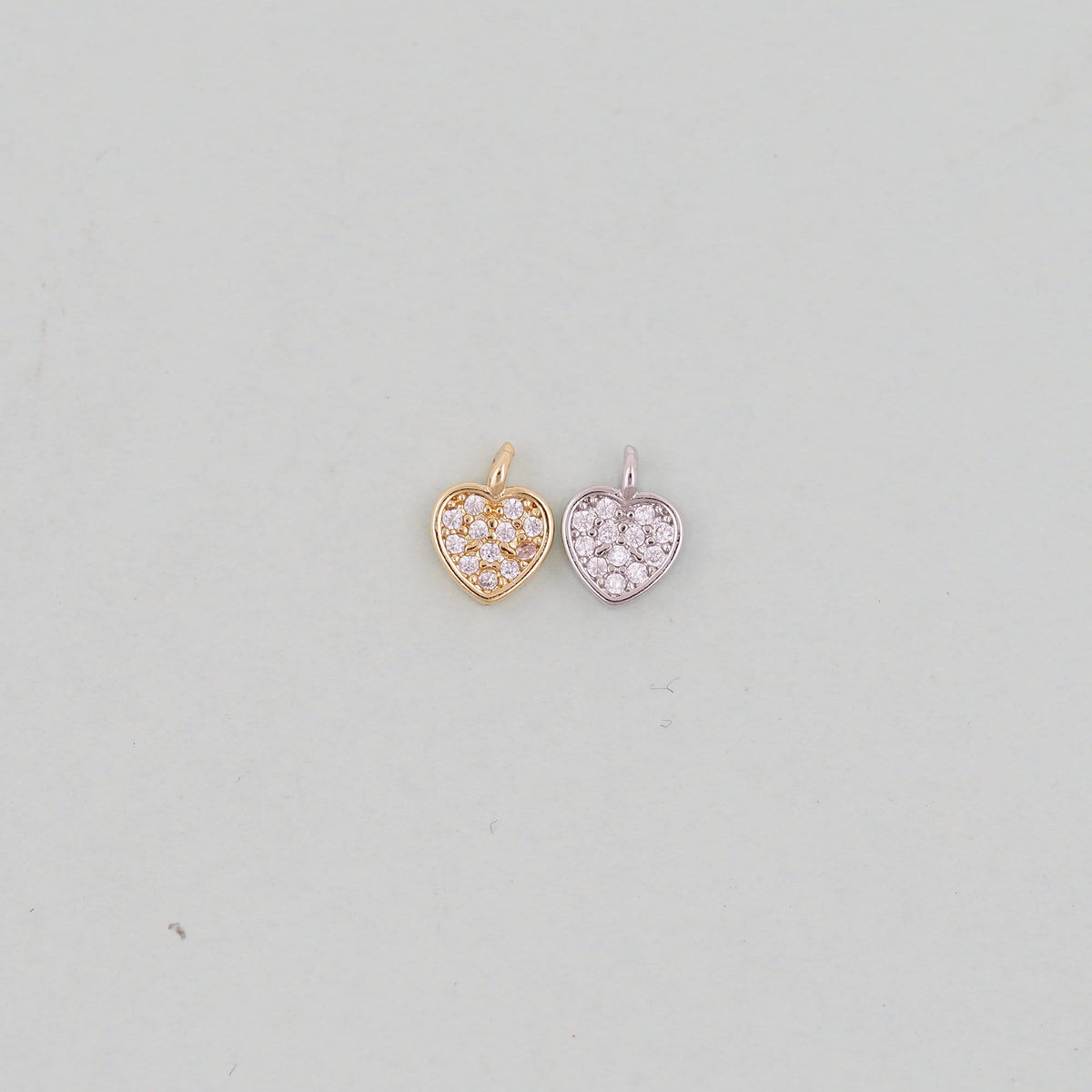 18K Gold Filled Heart Charm Pendant for Jewelry Making