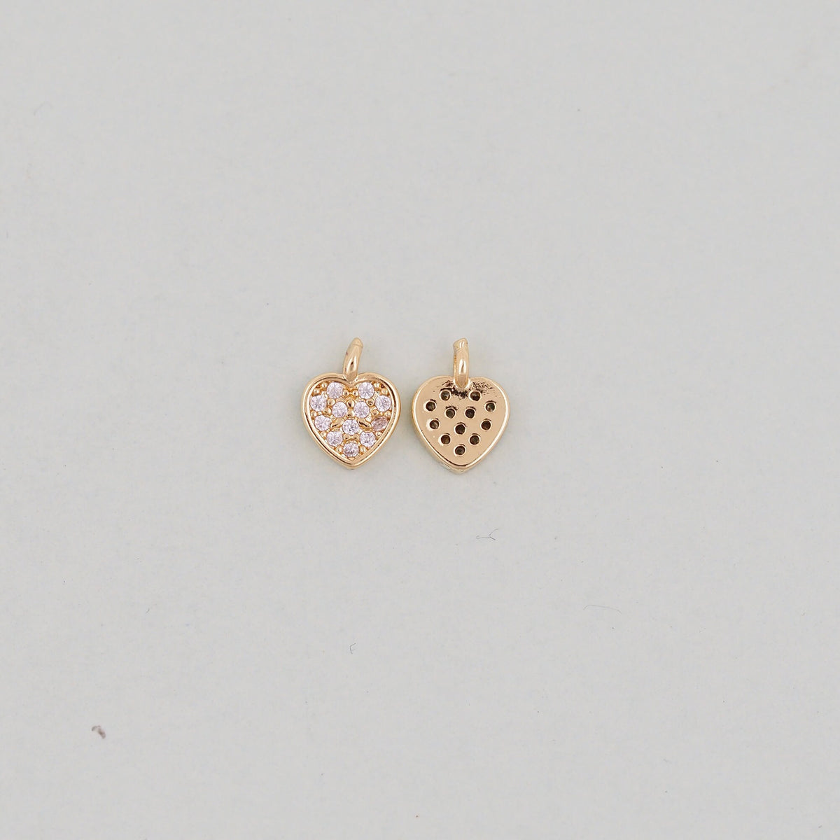 18K Gold Filled Heart Charm Pendant for Jewelry Making