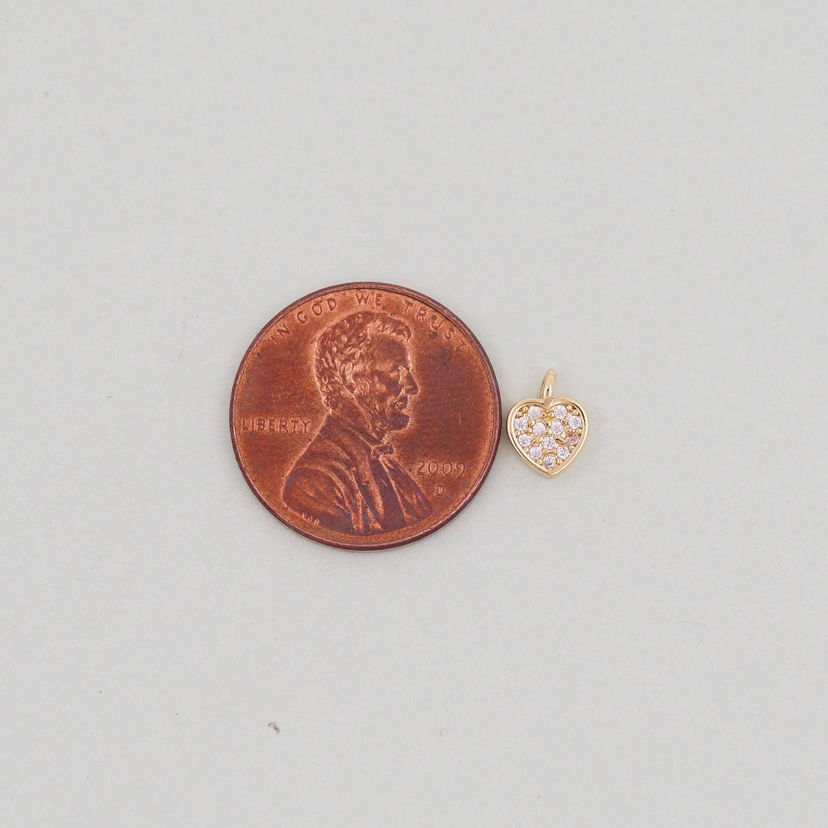 18K Gold Filled Heart Charm Pendant for Jewelry Making
