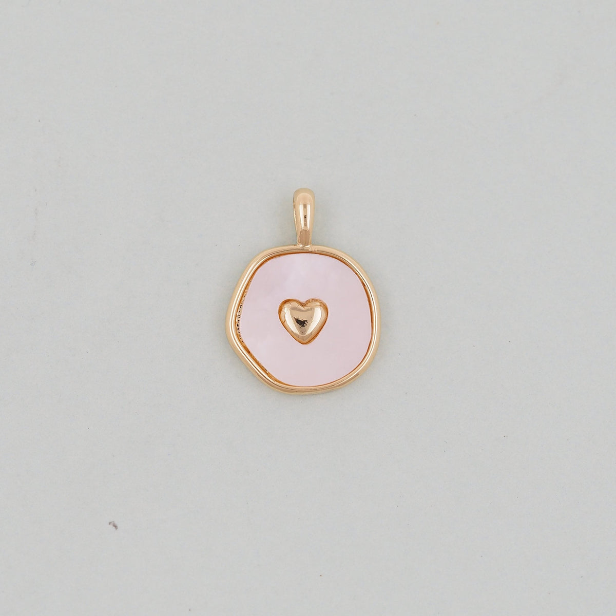 Gold Heart Charms,18K Gold Filled Heart Pendant,Heart Charm Bracelet Necklace for DIY Jewelry Making Supply