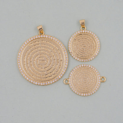 Gold Round Charms,18K Gold Filled Bible Scripture Pendant,Christianity Lord Prayer Charm Bracelet Necklace for DIY Jewelry Ma