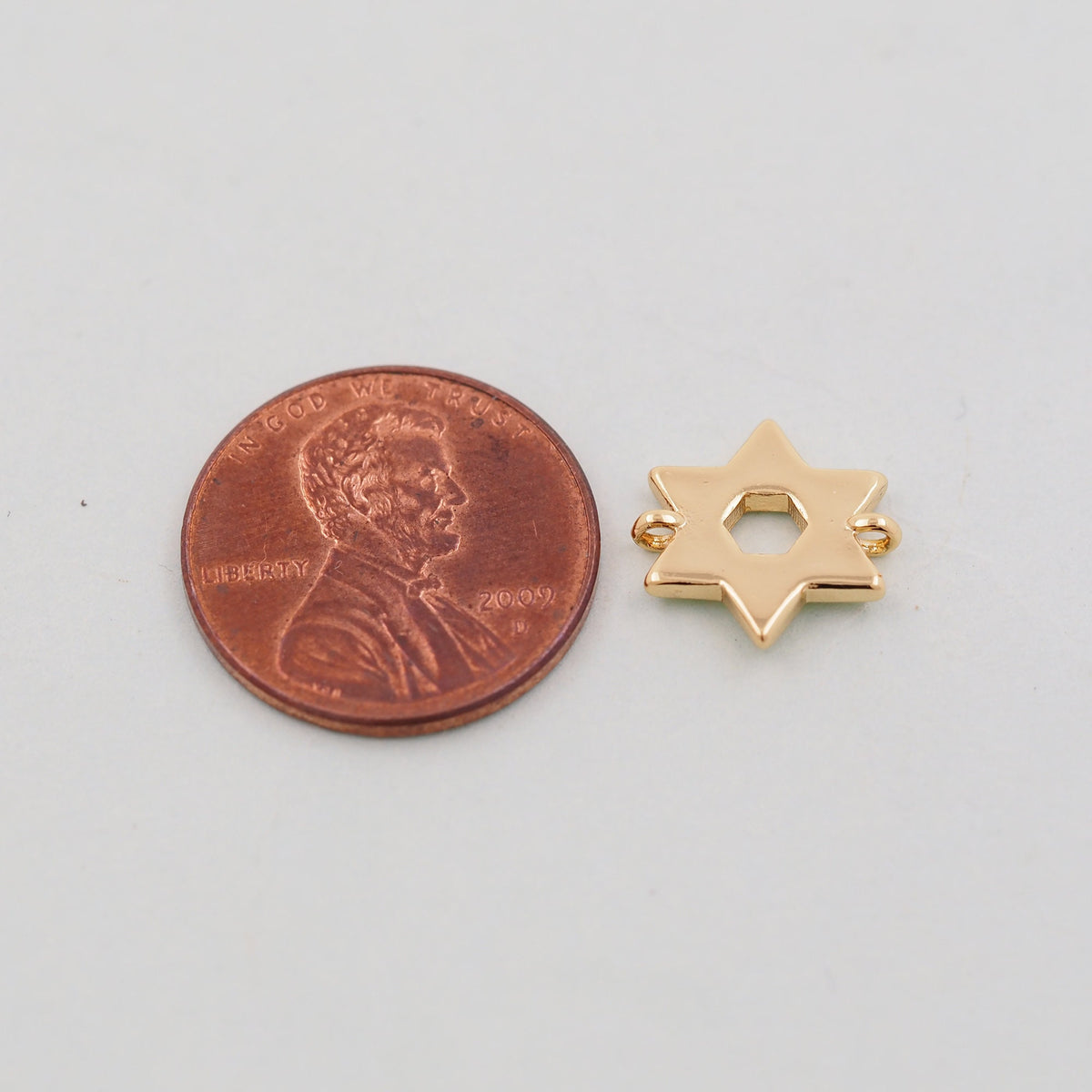 Gold Star of David Pendant,18K Gold Filled Star of David,Silver Star of David Bracelet Necklace for DIY Jewelry Making Supply