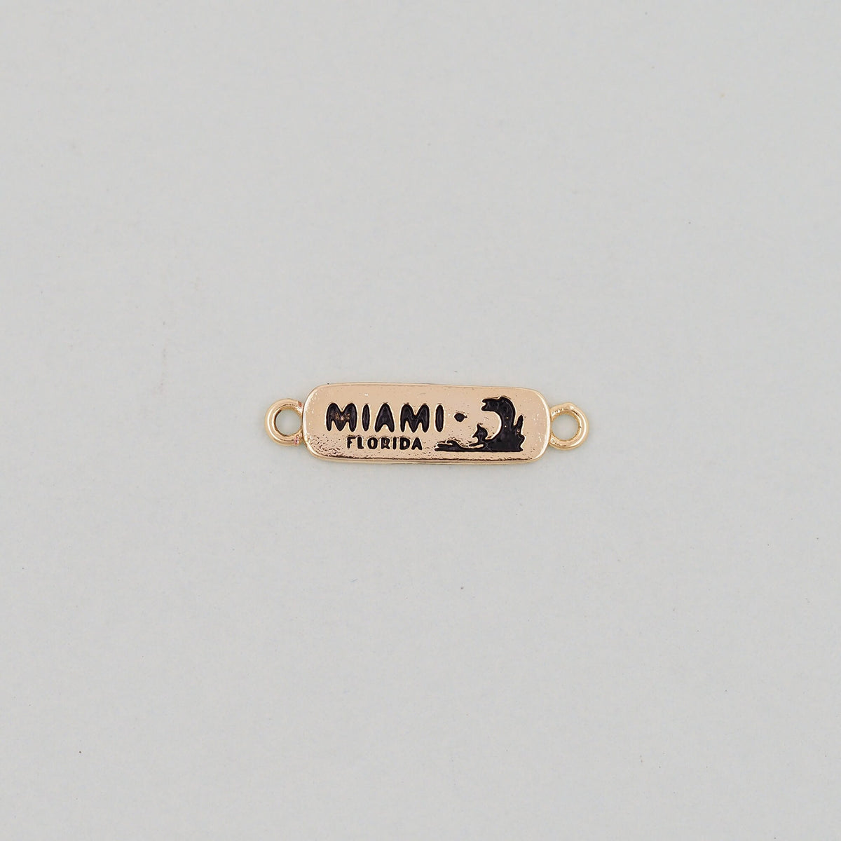 Gold Miami Charms,18K Gold Filled flame Miami Pendant Bracelet Necklace for DIY Jewelry Making Supply