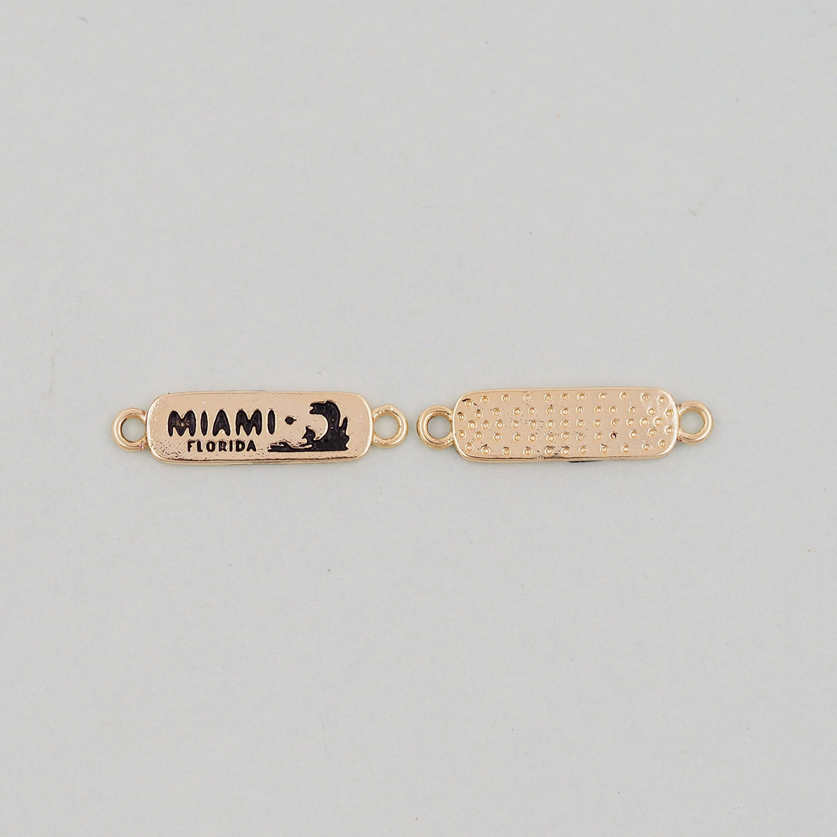 Gold Miami Charms,18K Gold Filled flame Miami Pendant Bracelet Necklace for DIY Jewelry Making Supply
