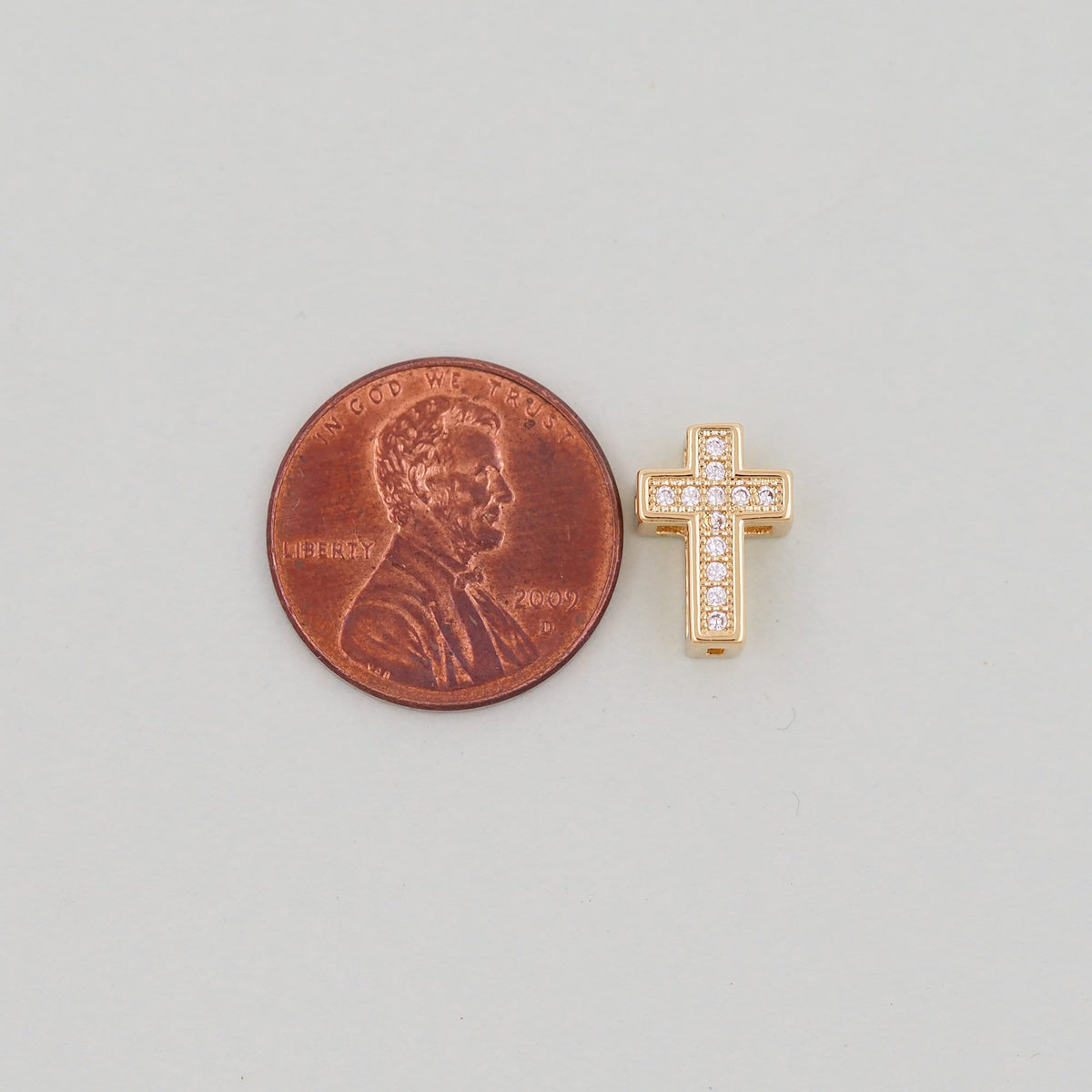 Gold Cross Charms,18K Gold Filled Cross Pendant,Silver Religious Charm Bracelet Necklace for DIY Jewelry Making Supply