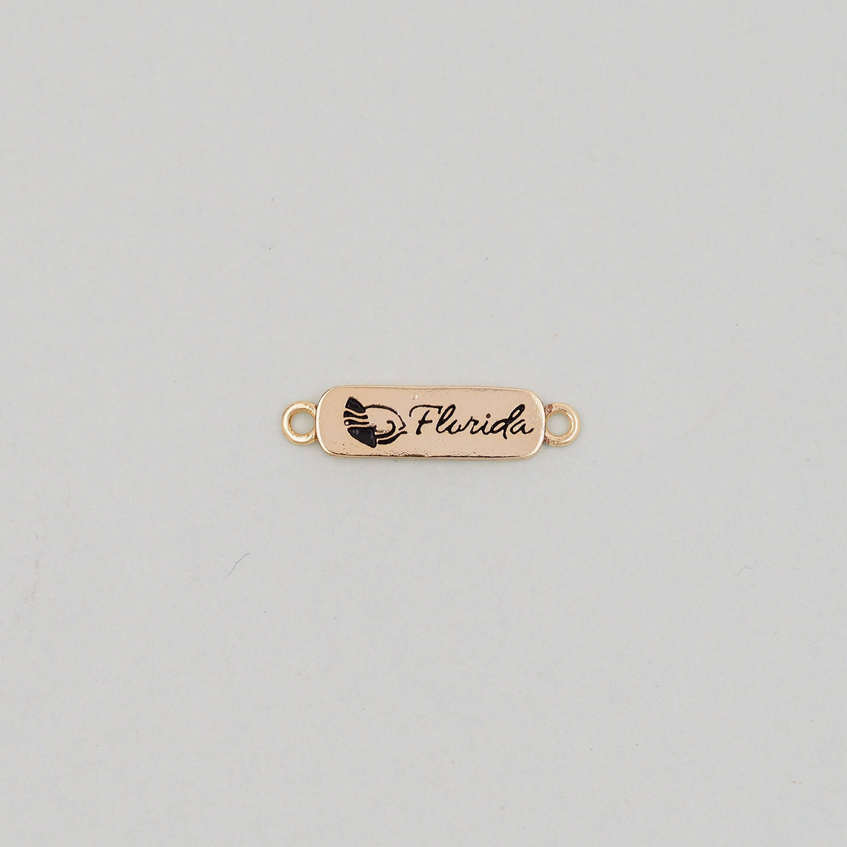 Gold Florida Connector Charms,18K Gold Filled Florida Pendant Bracelet Necklace for DIY Jewelry Making Supply