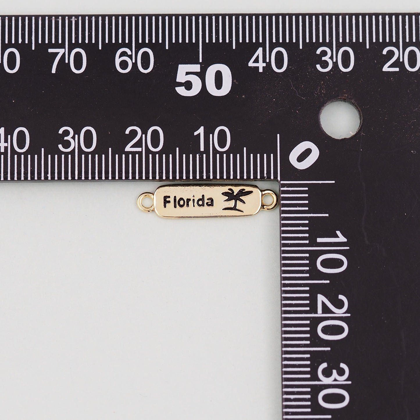 Gold Florida Connector Charms,18K Gold Filled Florida Pendant Bracelet Necklace for DIY Jewelry Making Supply