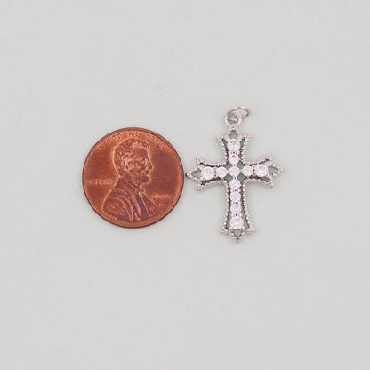 18K Gold Filled Cross Charm Pendant for Jewelry Making