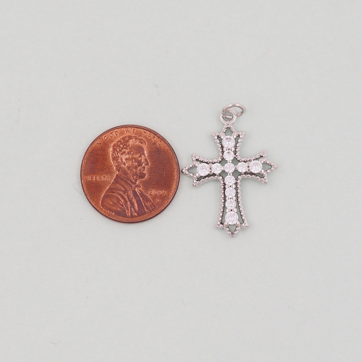 Gold Cross Charms,18K Gold Filled Cross Pendant,Silver Religious Charm Bracelet Necklace for DIY Jewelry Making Supply