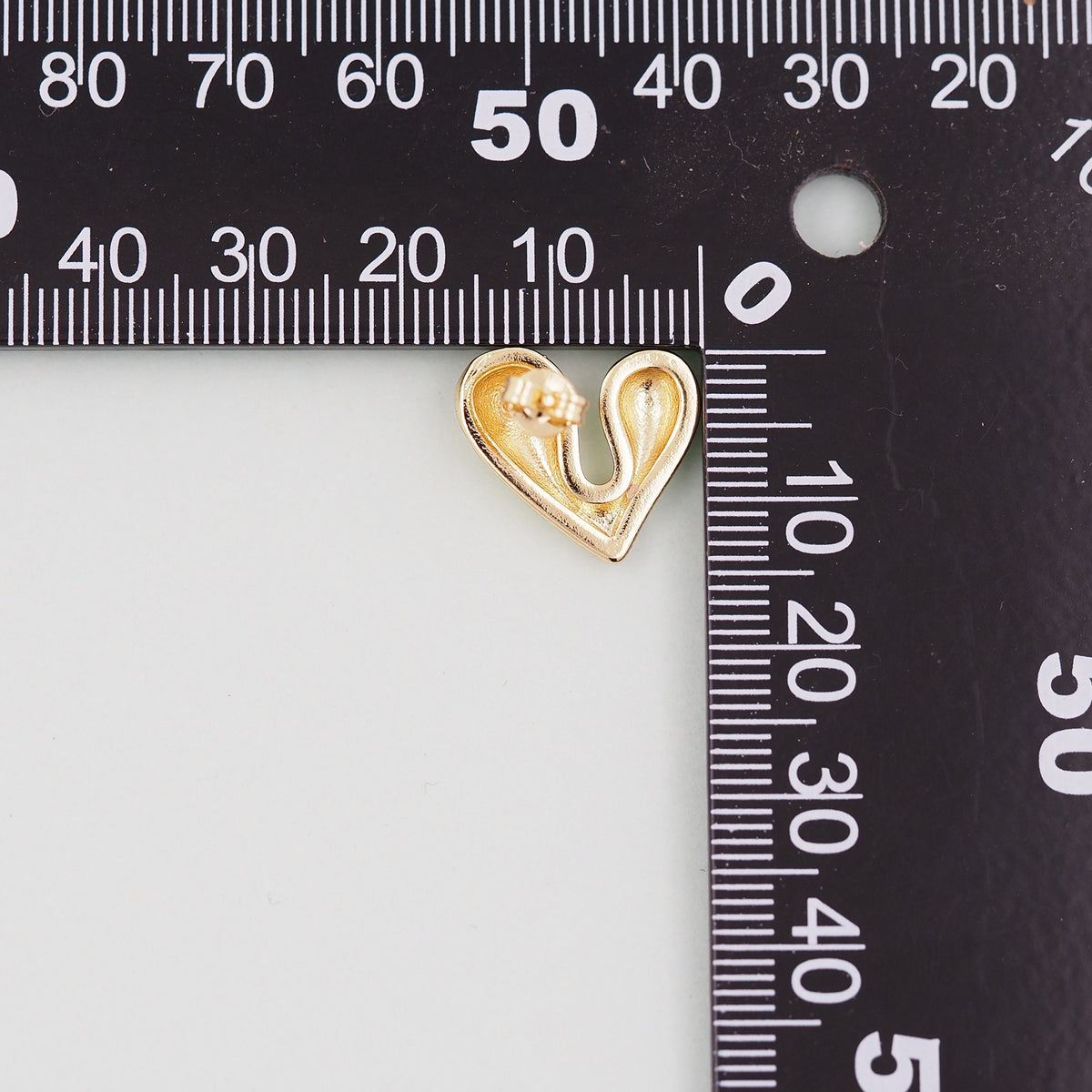 18K Gold Filled Heart Charm Pendant for Jewelry Making
