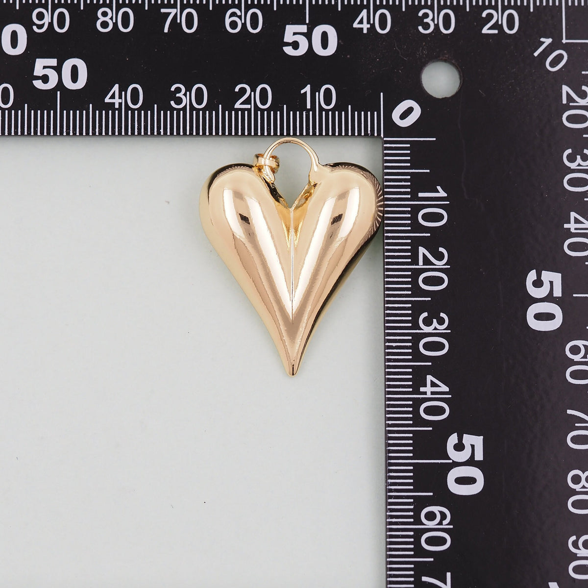 18K Gold Filled Heart Charm Pendant for Jewelry Making