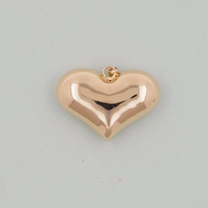 Gold Heart Charms,18K Gold Filled Heart Pendant,Heart Charm Bracelet Necklace for DIY Jewelry Making Supply