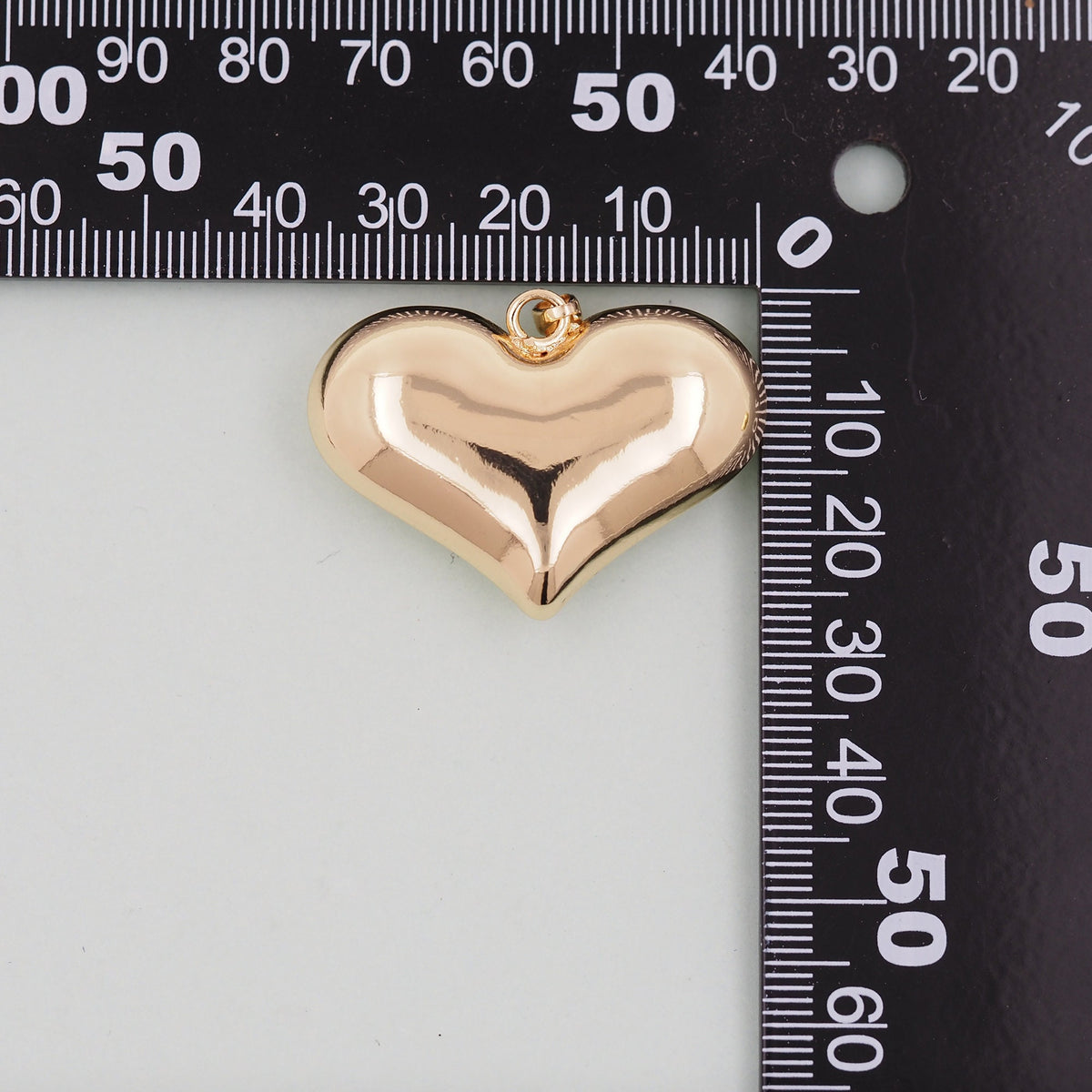 Gold Heart Charms,18K Gold Filled Heart Pendant,Heart Charm Bracelet Necklace for DIY Jewelry Making Supply