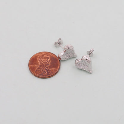 1pair 18K Gold Filled Heart Earrings,Gold Earrings,Dainty Earrings