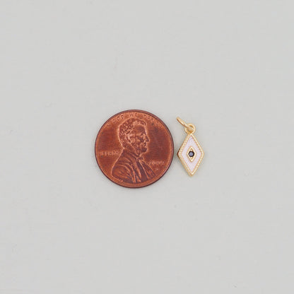 Gold Tiny amulet  Evil Eye Charms,18K Gold Filled Evil Eye Pendant,enamel Protect Charm Bracelet Necklace for DIY Jewelry Mak