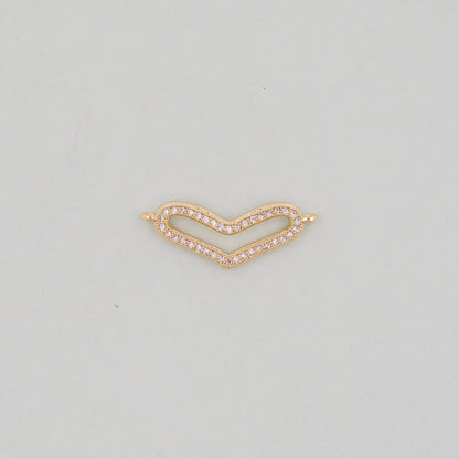 Gold Heart Charms,18K Gold Filled Heart Pendant,Heart Charm Bracelet Necklace for DIY Jewelry Making Supply