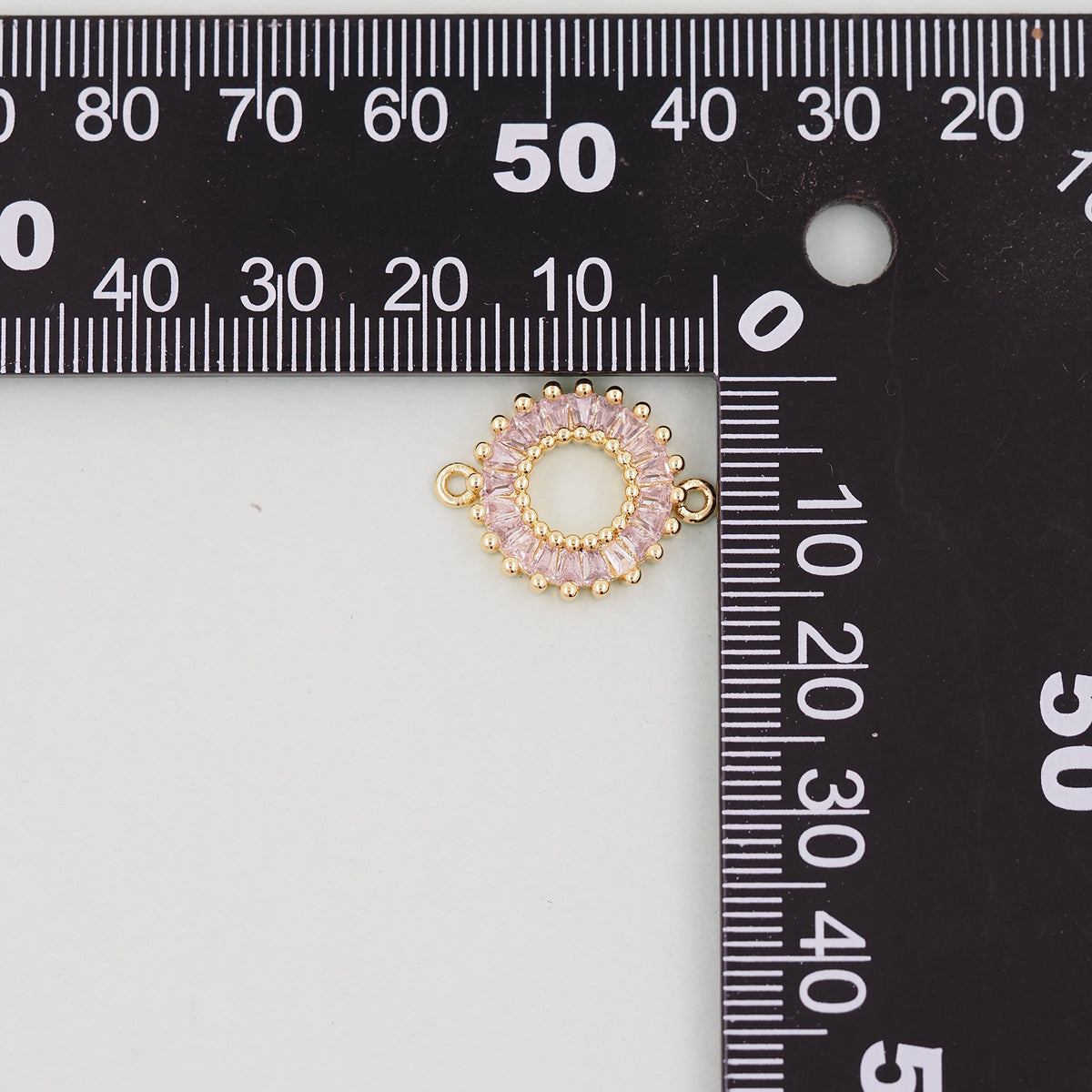 Gold Round Connector Charms,18K Gold Filled Round Pendant,Round Charm Bracelet Necklace for DIY Jewelry Making Supply