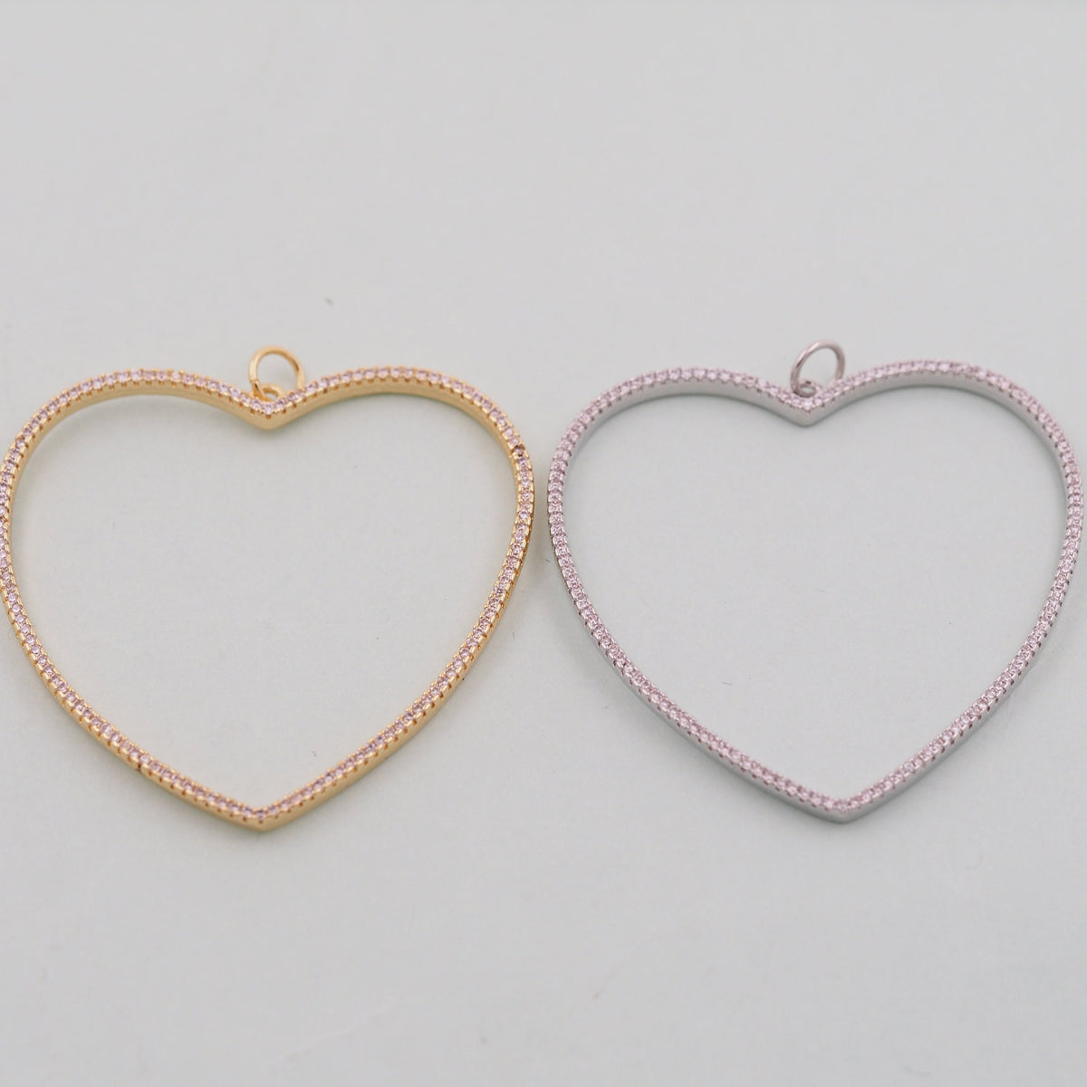 18K Gold Filled Heart Charm Pendant for Jewelry Making