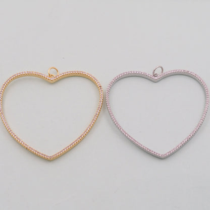 18K Gold Filled Heart Charm Pendant for Jewelry Making