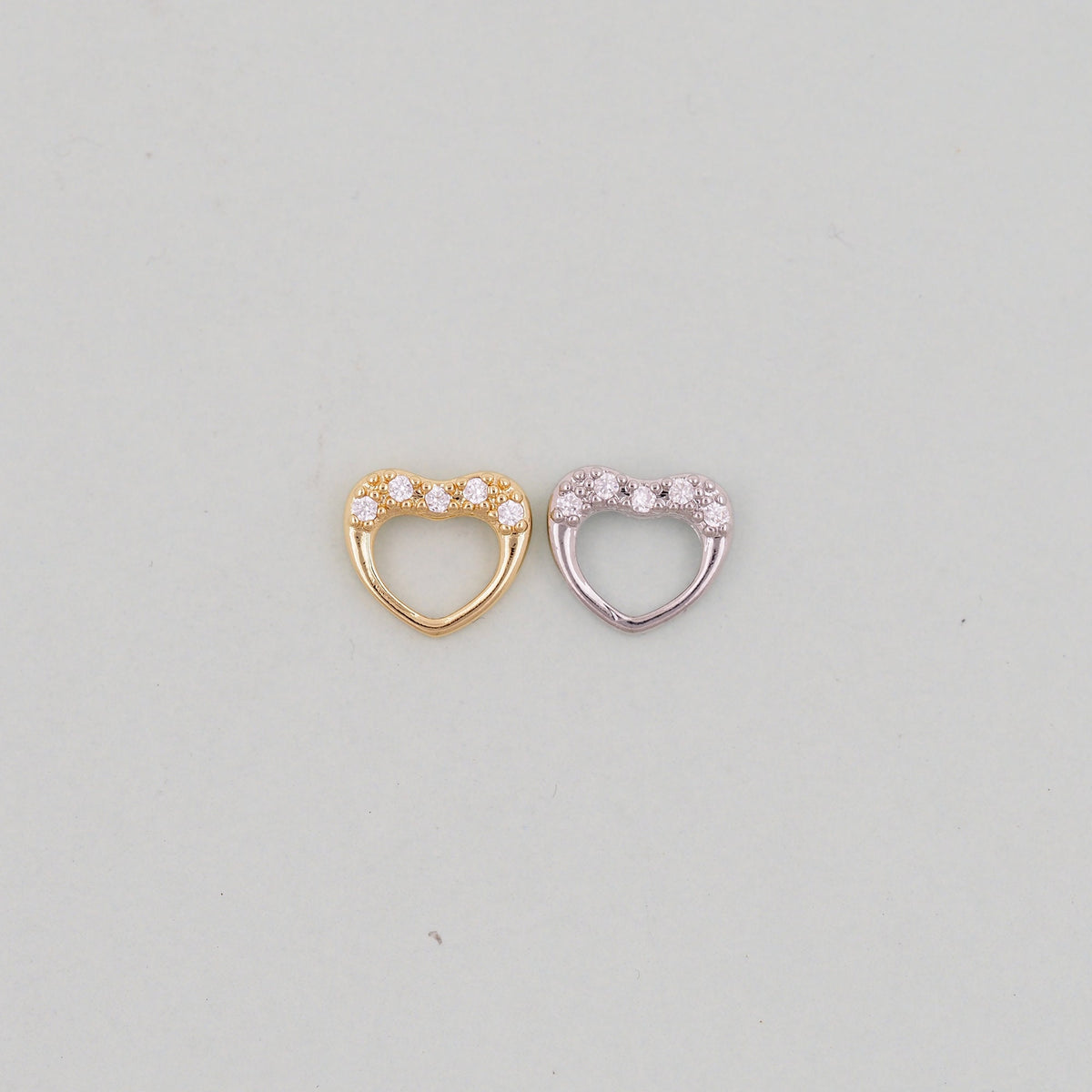 18K Gold Filled Heart Charm Pendant for Jewelry Making