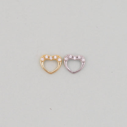 18K Gold Filled Heart Charm Pendant for Jewelry Making