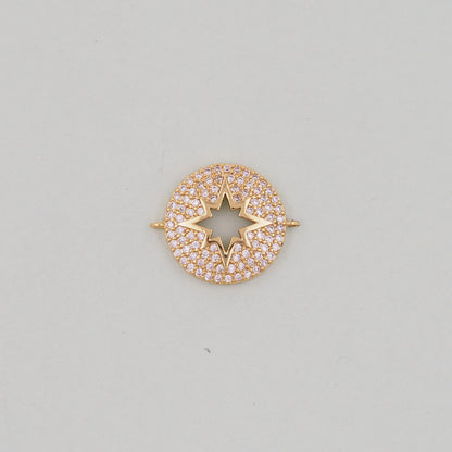 18K Gold Filled North Star Connector for Jewelry Making