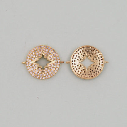 18K Gold Filled North Star Connector for Jewelry Making