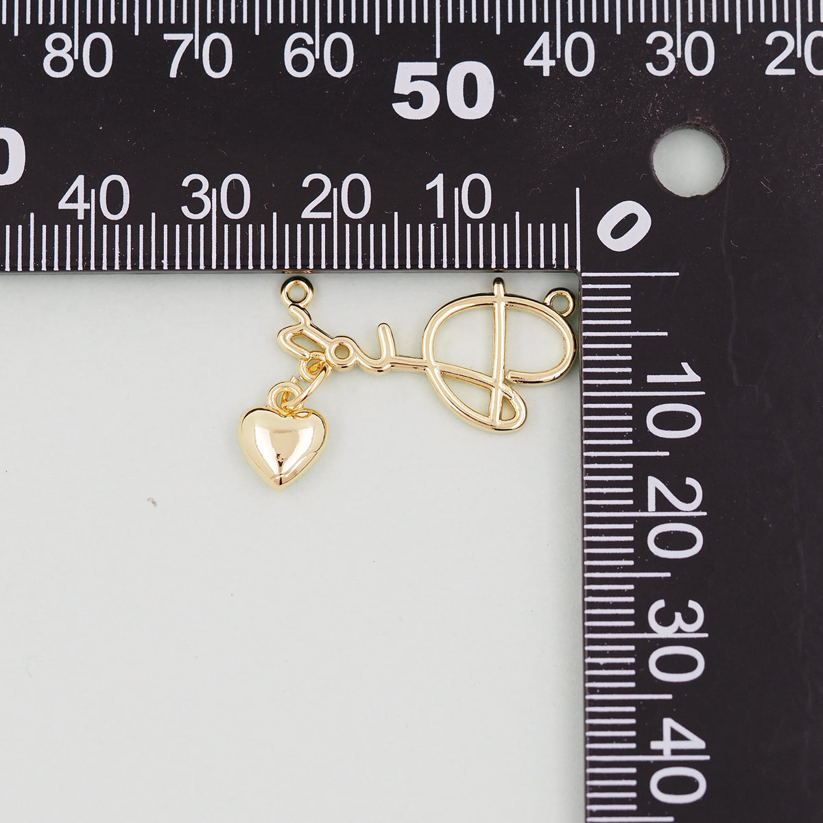 Gold stethoscope Charms,18K Gold Filled stethoscope Pendant,stethoscope Charm Bracelet Necklace for DIY Jewelry Making Supply