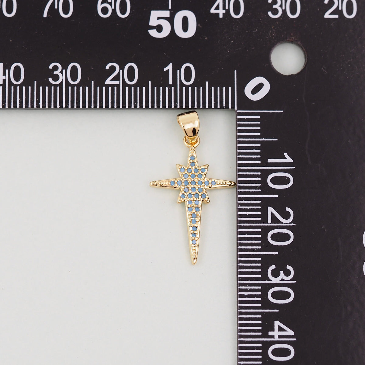 Gold Star Charms,18K Gold Filled Starburst Pendant,North Star Charm Bracelet Necklace for DIY Jewelry Making Supply