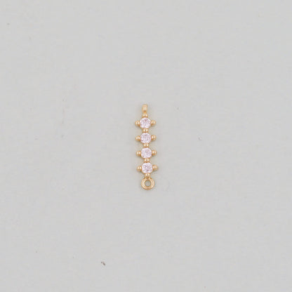 Gold Round strip Connector Charms,18K Gold Filled Round Pendant,Round Charm Bracelet Necklace for DIY Jewelry Making Supply