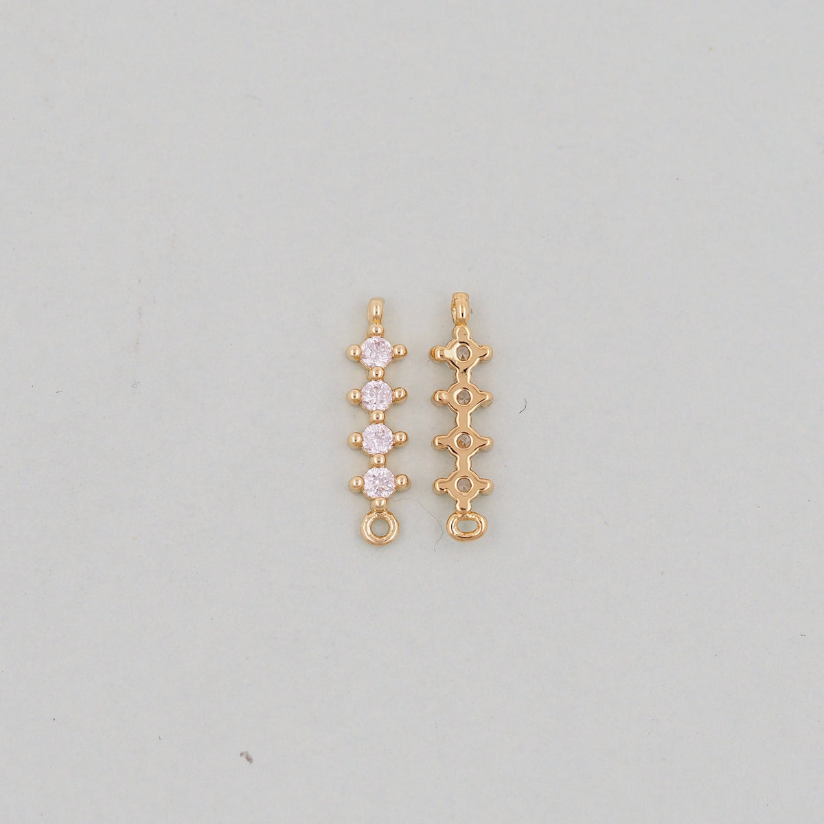 Gold Round strip Connector Charms,18K Gold Filled Round Pendant,Round Charm Bracelet Necklace for DIY Jewelry Making Supply