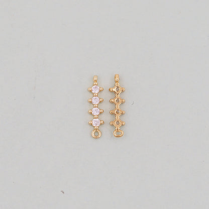 Gold Round strip Connector Charms,18K Gold Filled Round Pendant,Round Charm Bracelet Necklace for DIY Jewelry Making Supply