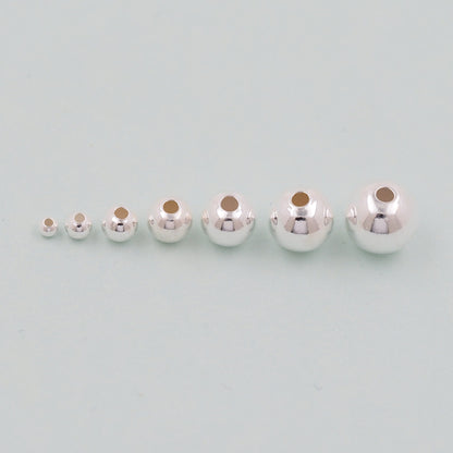 50pcs Sterling Silver Tiny Round Spacer Beads,925 Silver Bracelet Beads,Ball Spacer Beads for Bracelet Jewelry Necklace Making Supply