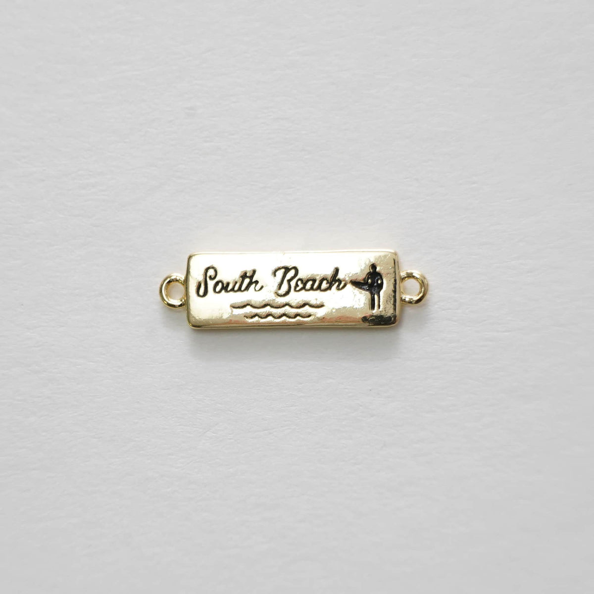Gold Bar Connector Charms,18K Gold Filled Bar Pendant,Rectangle Charm Bracelet Necklace for DIY Jewelry Making Supply