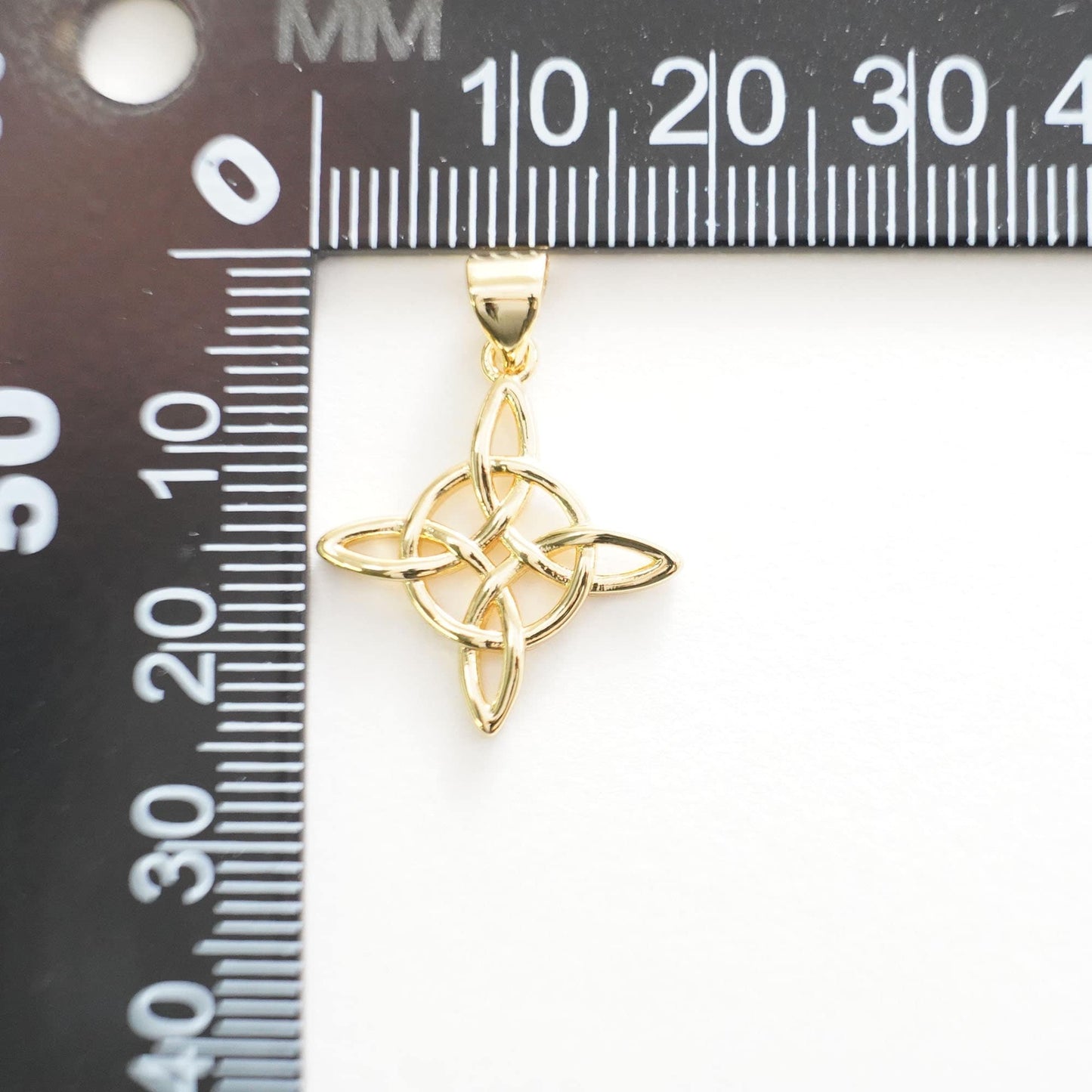 Gold Celtic Knot Charms,18K Gold Filled Celtic Knot Pendant,Celtic Knot Charm Bracelet Necklace for DIY Jewelry Making Supply