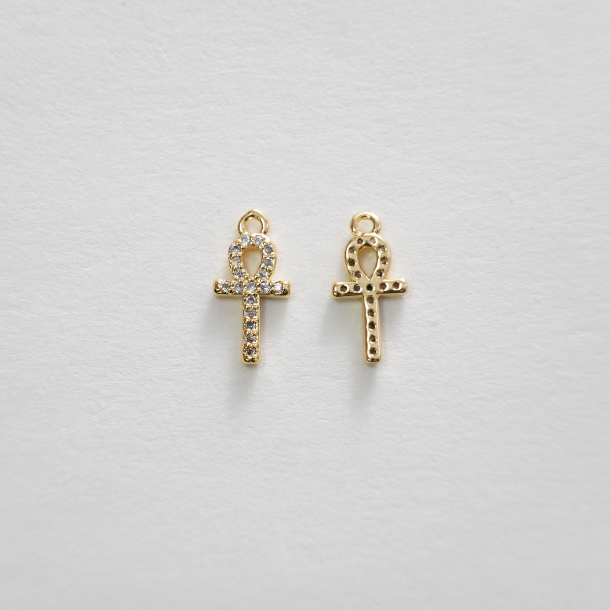 18K Gold Filled Cross Charm Pendant for Jewelry Making