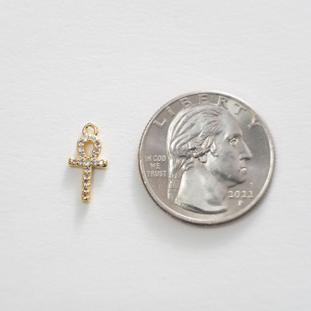 18K Gold Filled Cross Charm Pendant for Jewelry Making